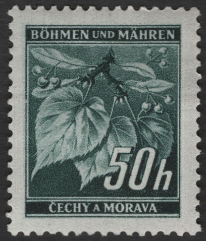 SCG11733 - Bohemia & Moravia Linden Leaves Definitive Pair (10h and 50h)