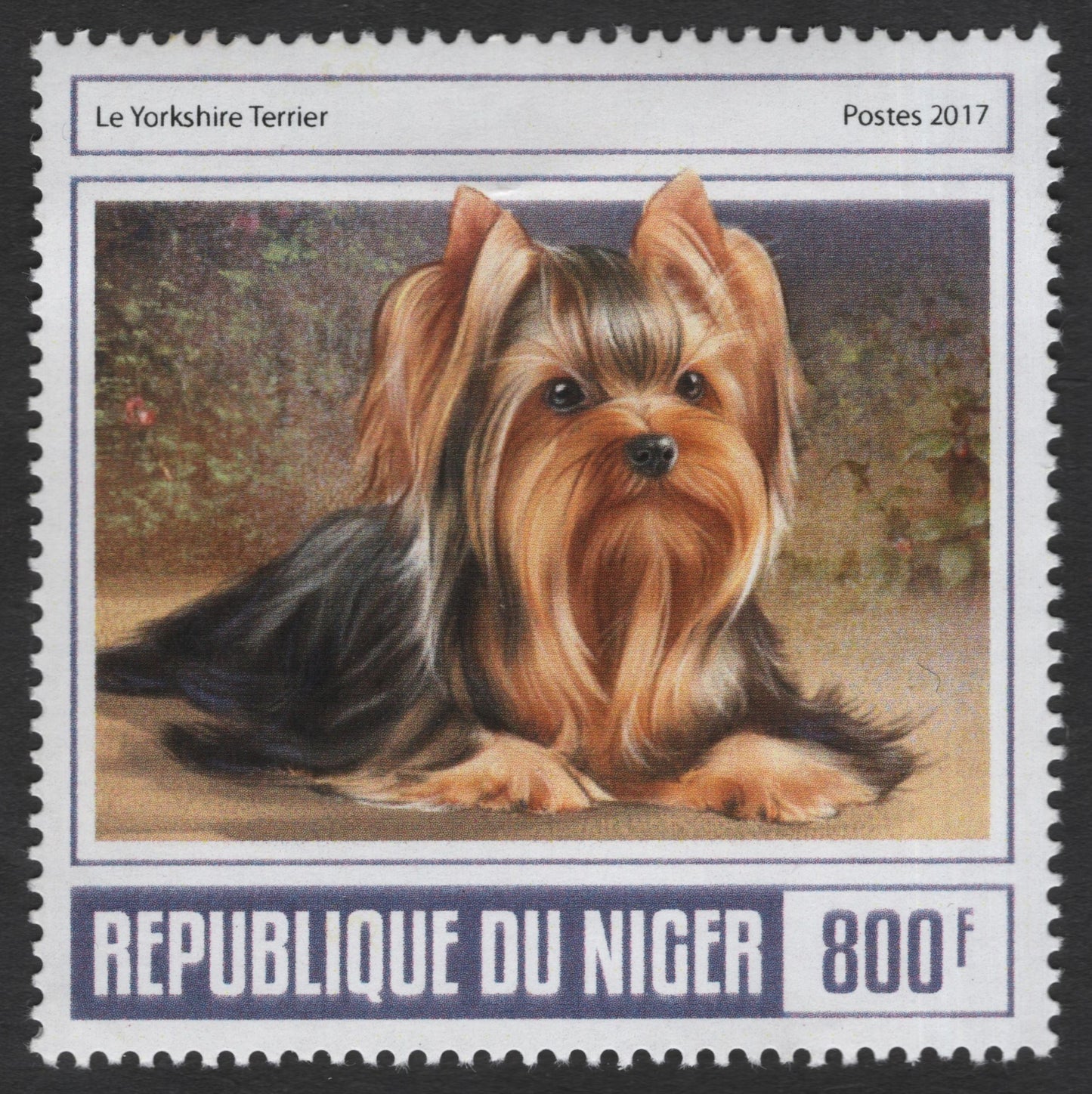 SCG12088 - Niger 2017 Yorkshire Terrier Dog Stamp