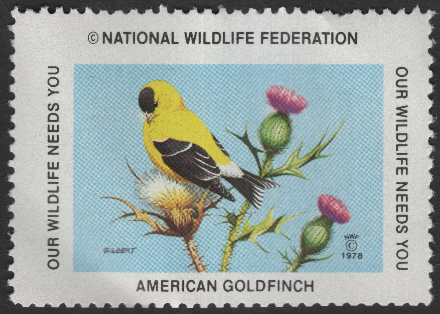 SCG12065 - United States – 1978 American Goldfinch Wildlife Conservation Label
