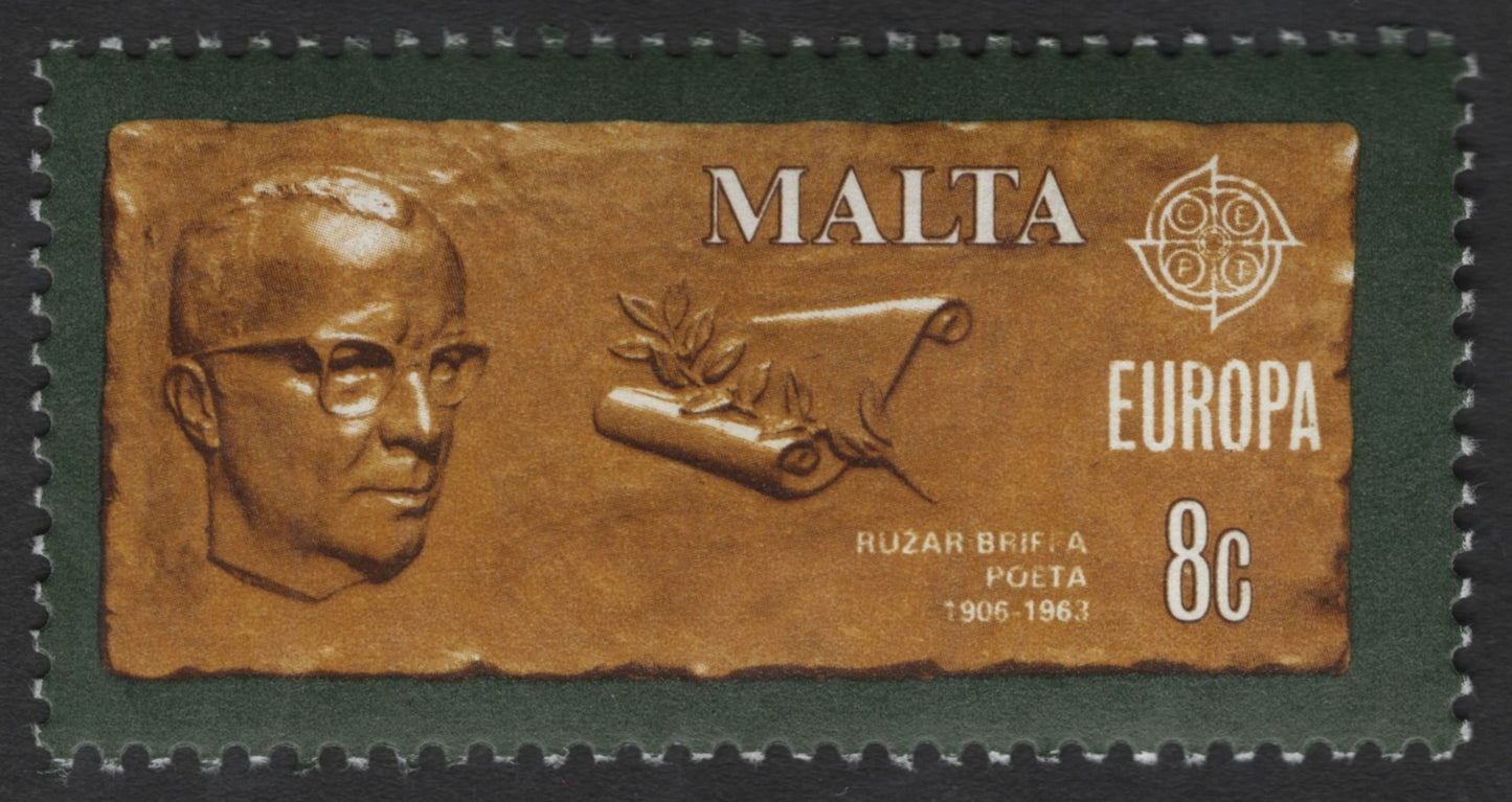 SCG12056 - Malta 1964 Europa Issue – Rużar Briffa, Maltese Poet (8c)