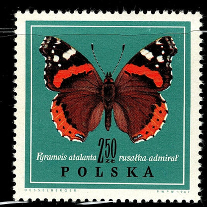 SCG102 Poland Butterfly Stamp Set – Nymphalis, Apatura & Vanessa Species