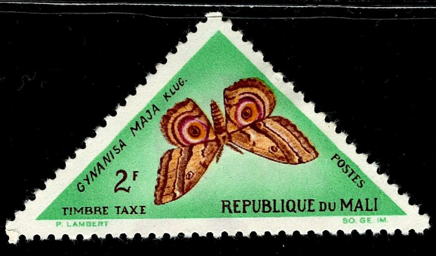 SCG103 Mali Triangular Moth Stamp Set – Timbre Taxe Collection (MLH)