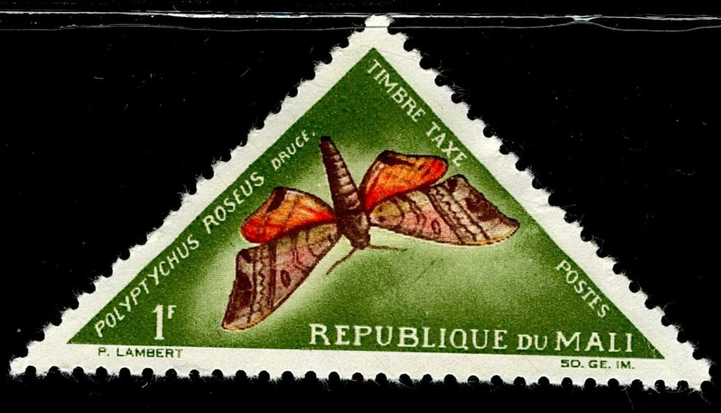 SCG103 Mali Triangular Moth Stamp Set – Timbre Taxe Collection (MLH)