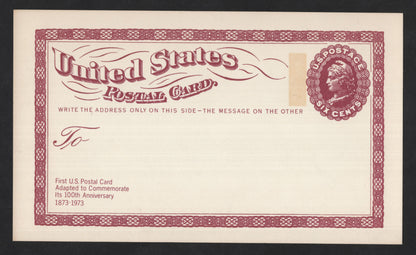SCG13695 - United States – 6¢ Postal Card First U.S. Postal Card Centennial Commemorative (1873–1973)