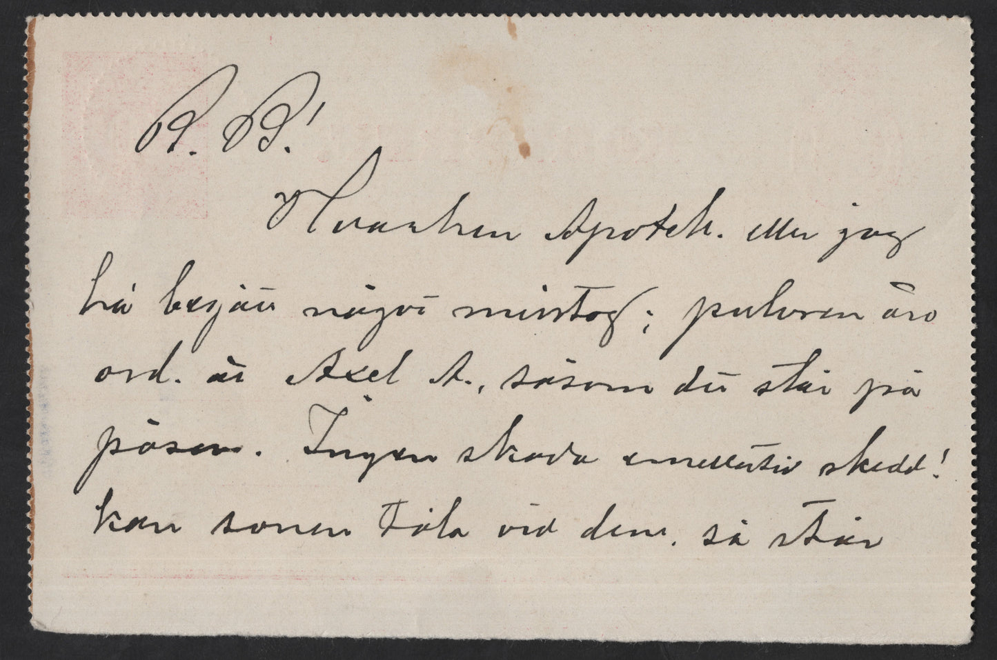 SCG13673 - Sweden 10 Öre “Kortbrev” Postal Stationery Card
