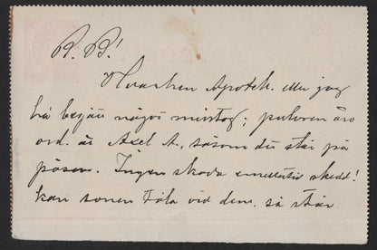 SCG13673 - Sweden 10 Öre “Kortbrev” Postal Stationery Card