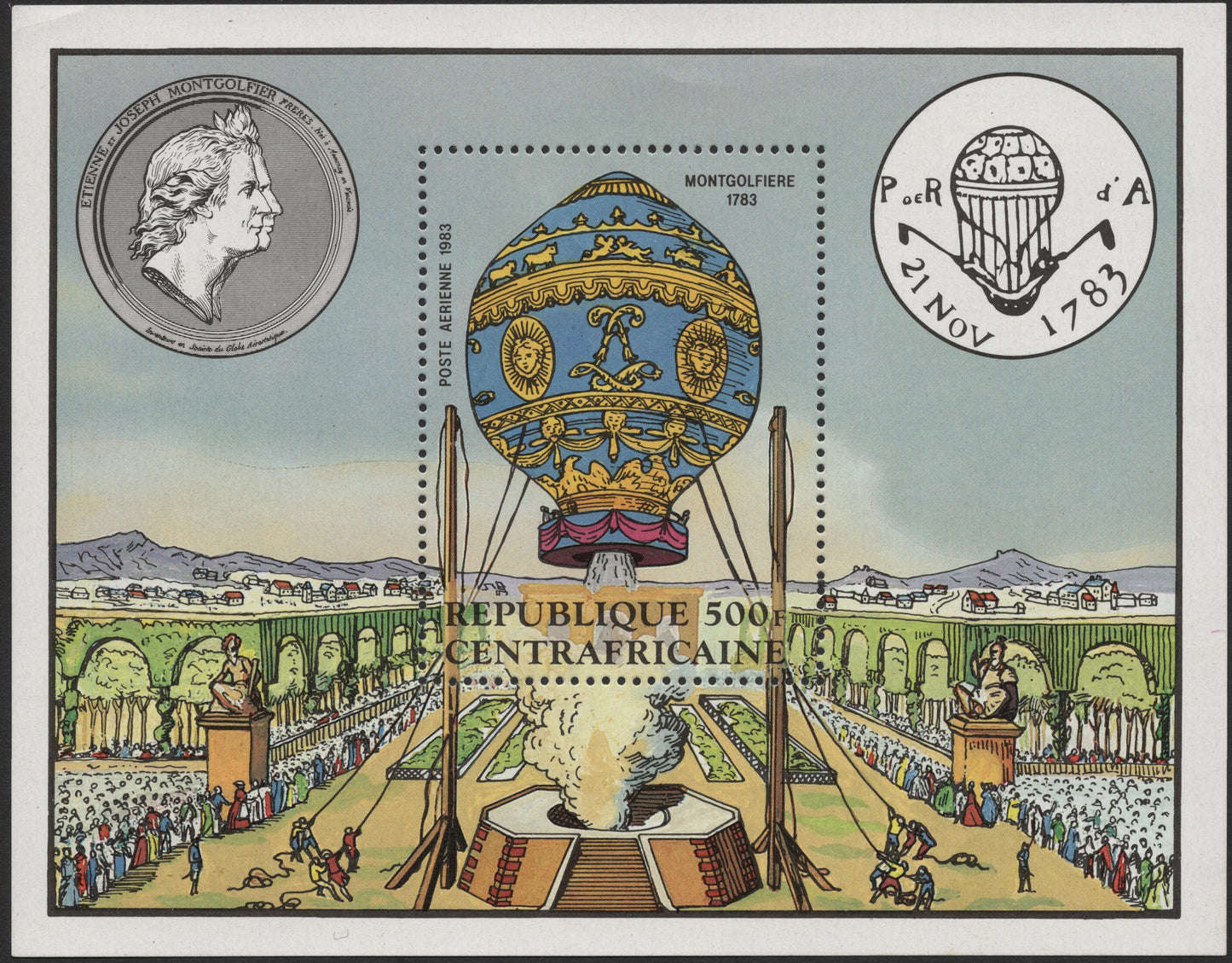 SCG157 Souvenir Sheet – Montgolfier Balloon Flight (1783 Commemoration)