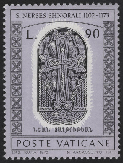 SCG13136 - Vatican City 1973 – St. Nerses Shnorhali Armenian Church Commemorative Stamp Set
