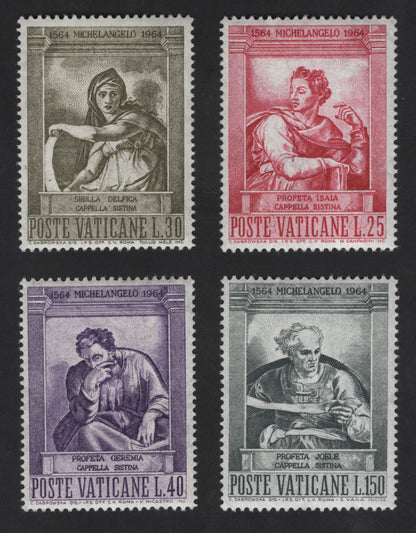 SCG13134 - Vatican City 1964 Michelangelo Sistine Chapel Prophets & Sibyls Commemorative Set