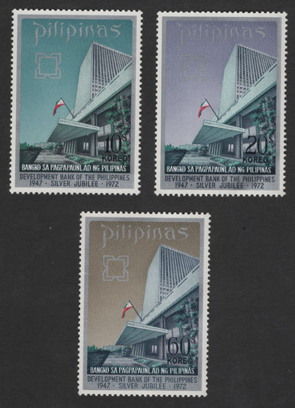 SCG11873 - Philippines 1972 Development Bank of the Philippines Silver Jubilee (Set of 3)