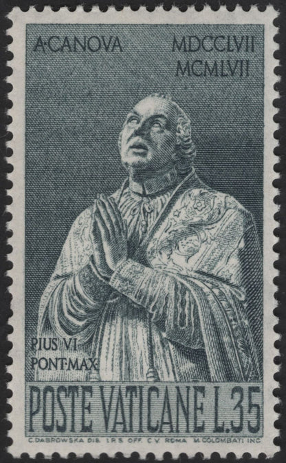 SCG13197 - Vatican City 1957 – St. Cajetan Canonization Bicentenary (Clement XIV & Pius VI)