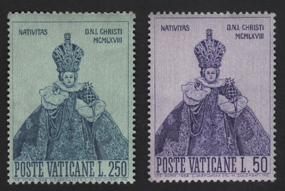 SCG13143 - Vatican City 1968 Nativity of Christ – Infant Jesus of Prague Stamp Set