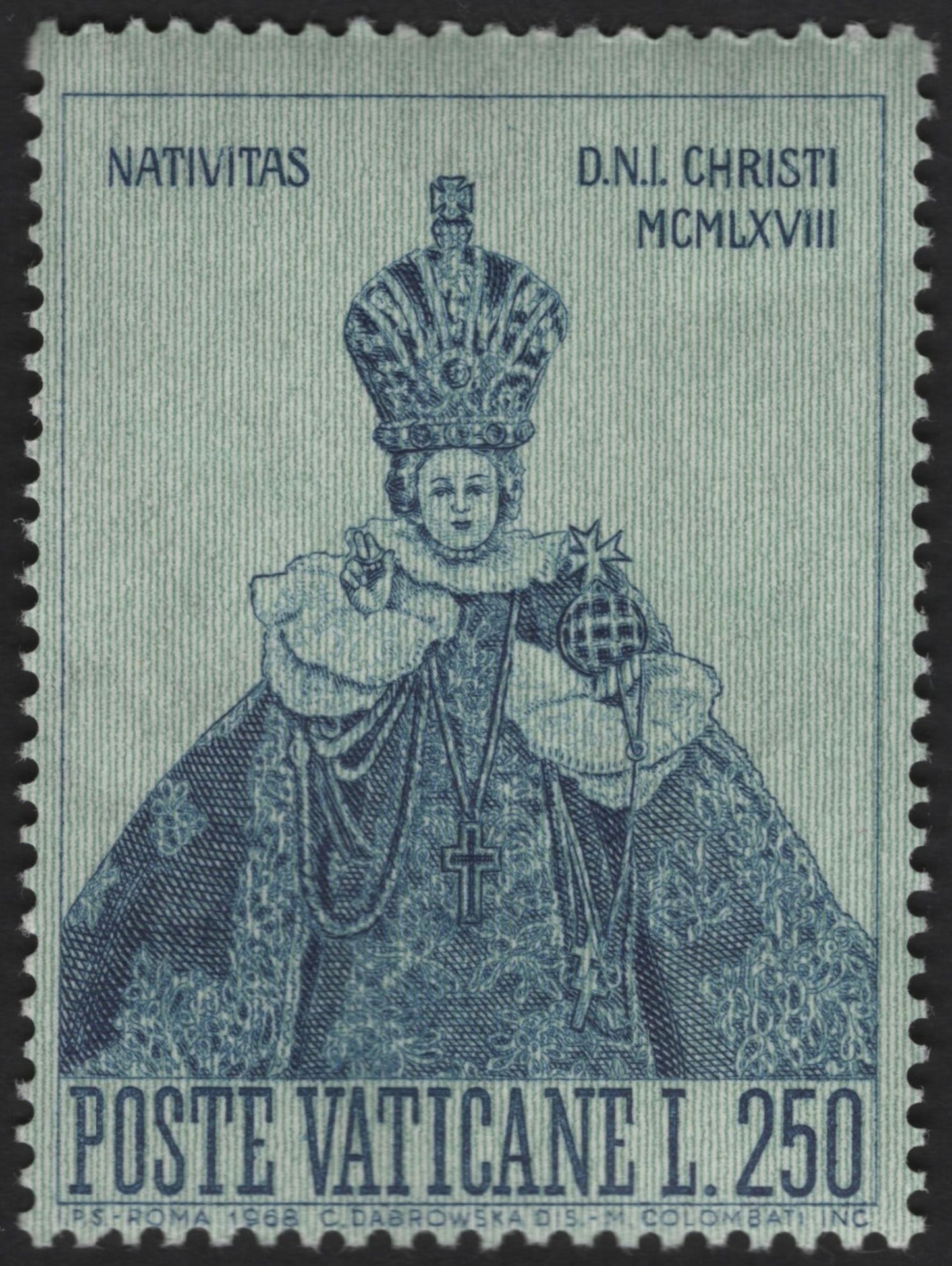 SCG13143 - Vatican City 1968 Nativity of Christ – Infant Jesus of Prague Stamp Set
