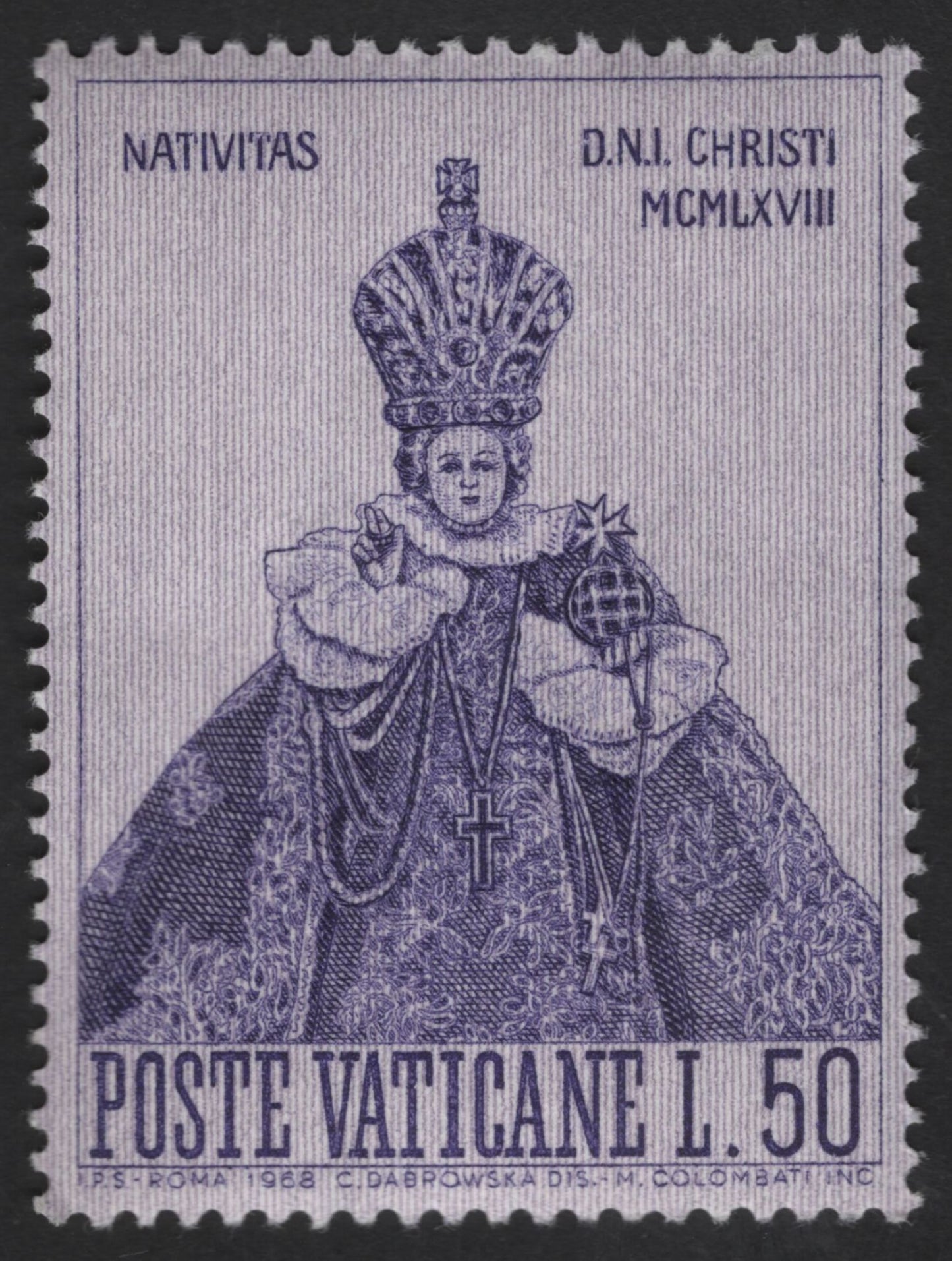 SCG13143 - Vatican City 1968 Nativity of Christ – Infant Jesus of Prague Stamp Set