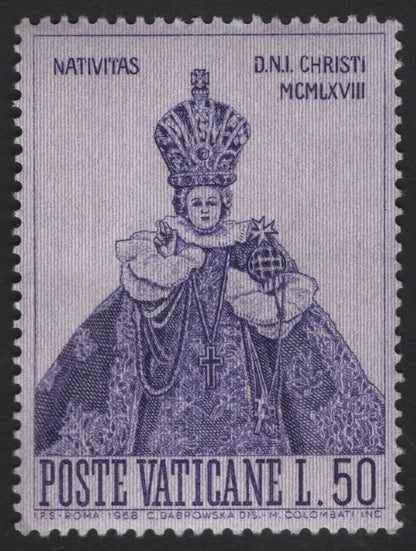 SCG13143 - Vatican City 1968 Nativity of Christ – Infant Jesus of Prague Stamp Set