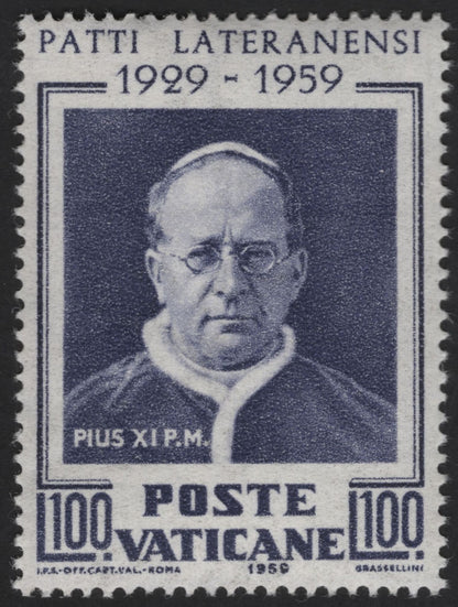 SCG13200 - Vatican City 1959 – 30th Anniversary of the Lateran Treaty (Pope Pius XI)