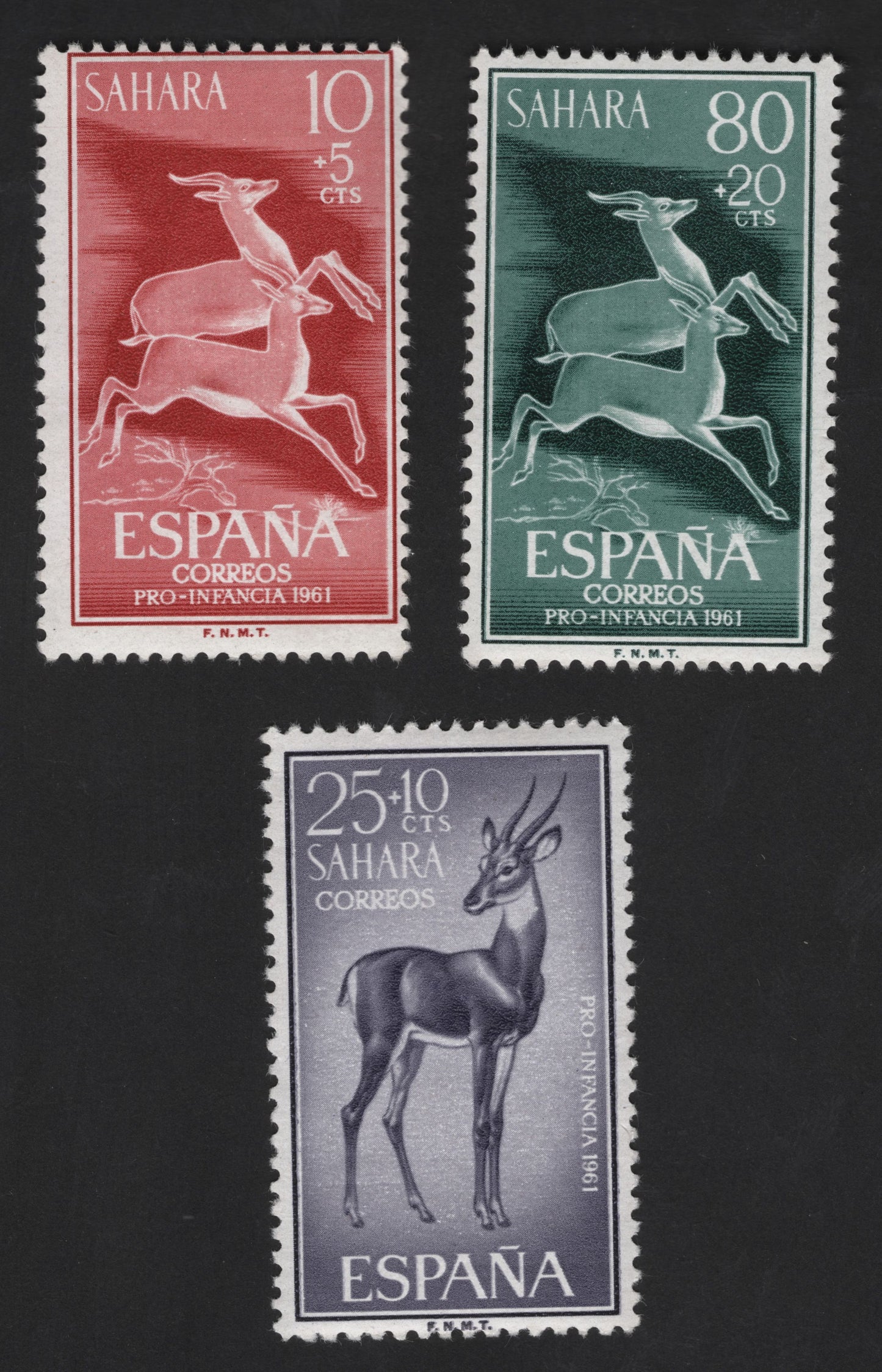 SCG13140 - Spanish Sahara 1961 Pro-Infancia Wildlife Semi-Postal Stamp Set