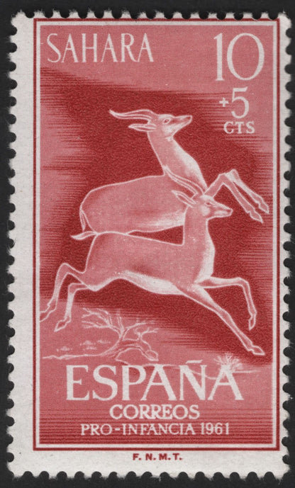 SCG13140 - Spanish Sahara 1961 Pro-Infancia Wildlife Semi-Postal Stamp Set