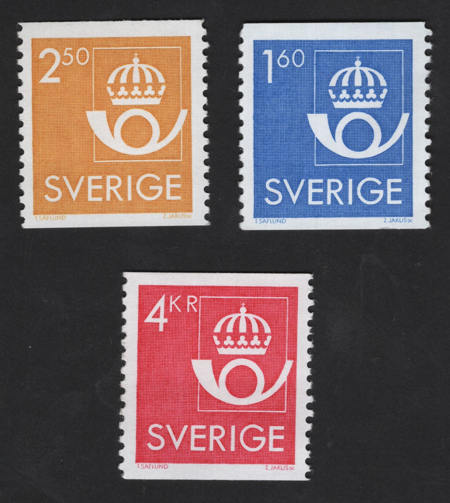 SCG13195 - Sweden – Post Horn with Crown Definitive Stamps (Sverige)