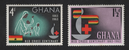 SCG13202 - Ghana 1963 Red Cross Centenary Commemorative Stamps