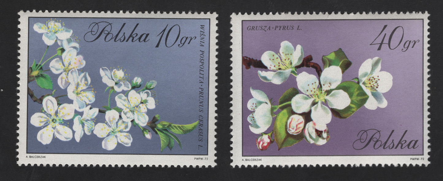 SCG13255 - Poland 1972 Blossoming Fruit Trees – Cherry & Pear Flowers
