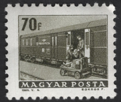 SCG13256 - Hungary 1963 Transport & Industry Stamps – Railway Freight Loading and Trolleybus