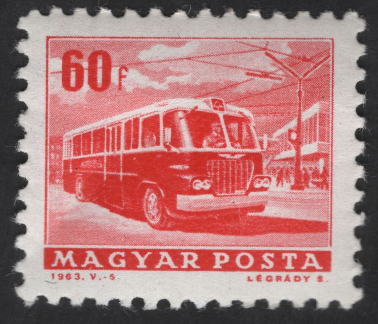 SCG13256 - Hungary 1963 Transport & Industry Stamps – Railway Freight Loading and Trolleybus