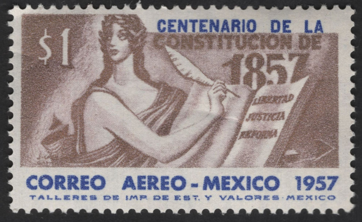 SCG13254 - Mexico 1957 Airmail – Centenary of the Constitution of 1857