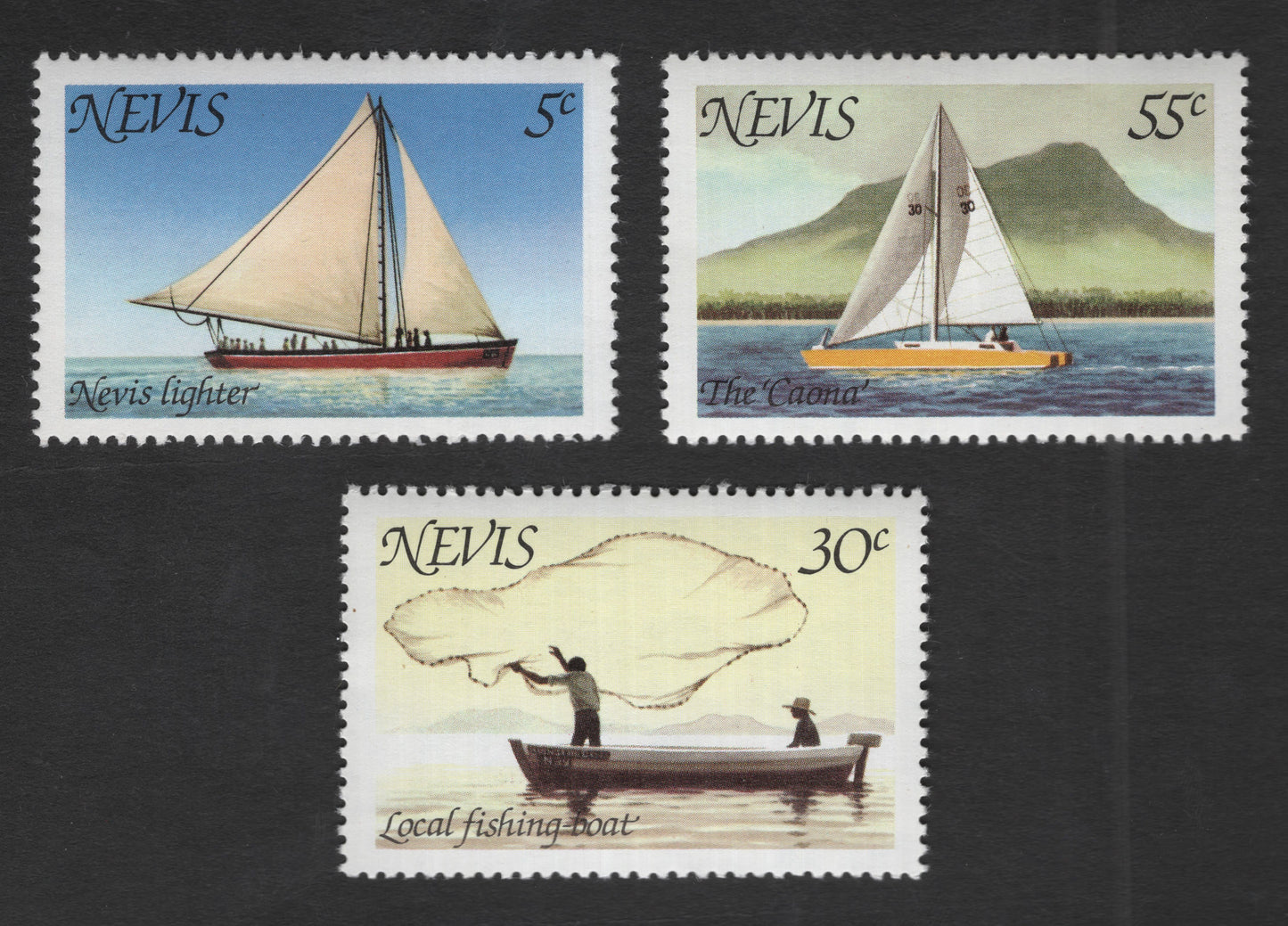 SCG11836 - Nevis Traditional Boats Series (Lighter, Caona, Local Fishing Boat)