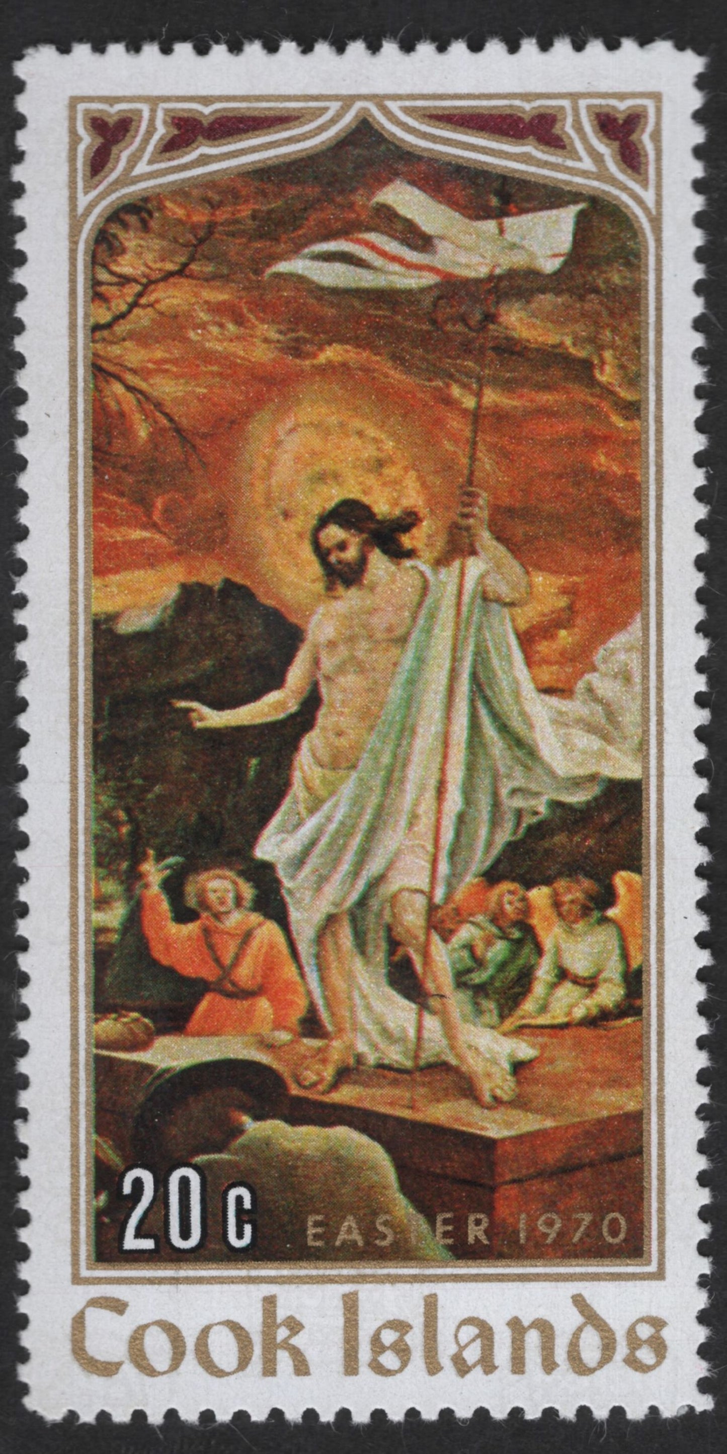 SCG13018 - Cook Islands 1970 Easter – Resurrection of Christ Religious Art Stamp Set