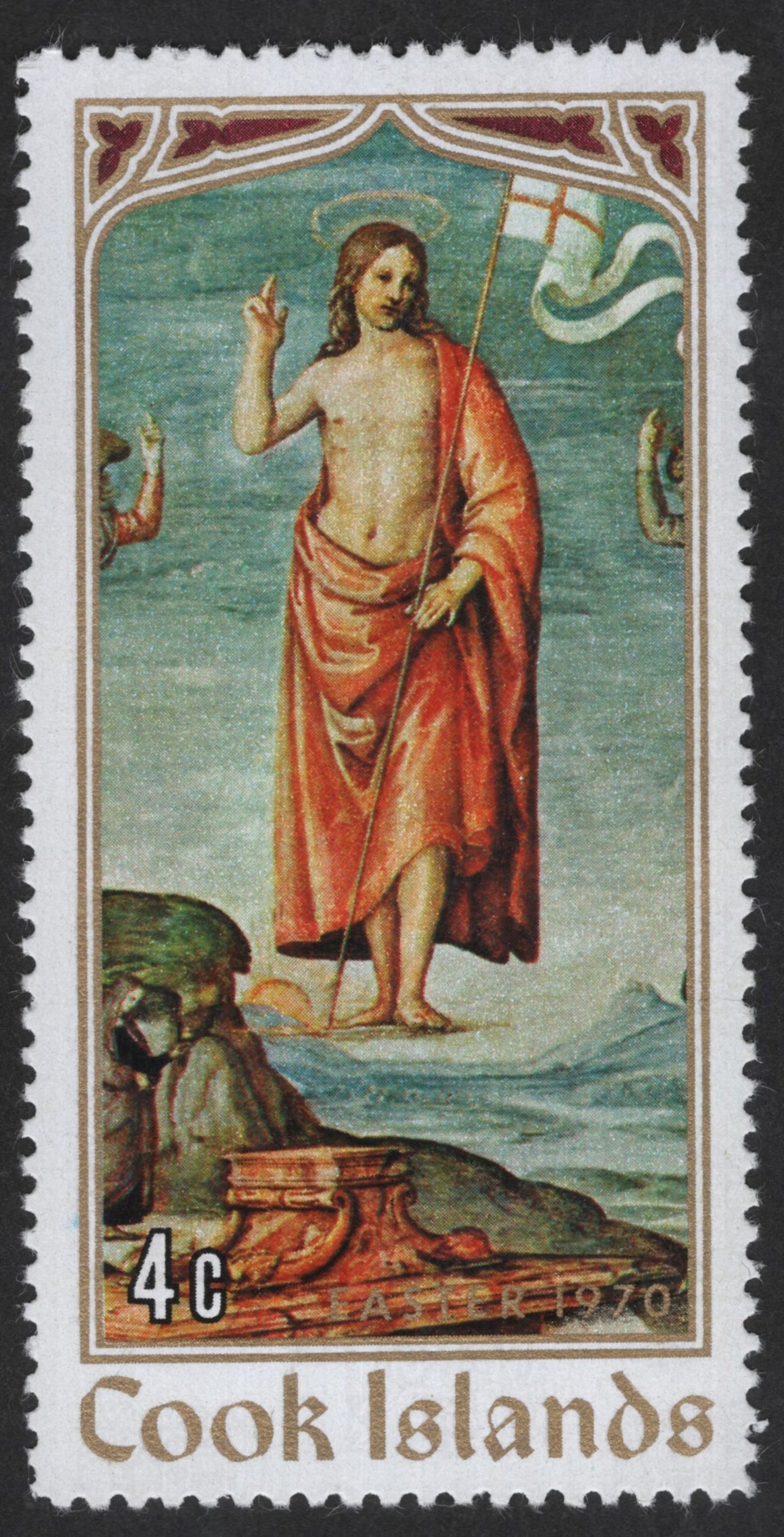 SCG13018 - Cook Islands 1970 Easter – Resurrection of Christ Religious Art Stamp Set