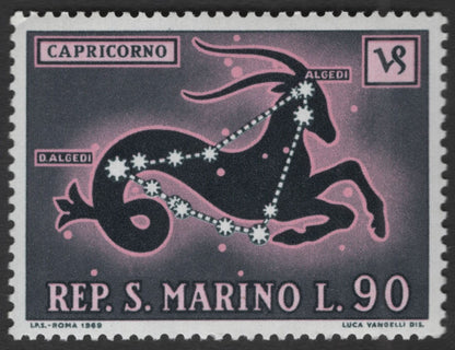 SCG11838 - San Marino 1969 Zodiac Constellations Set – Pisces, Capricorn & Aquarius