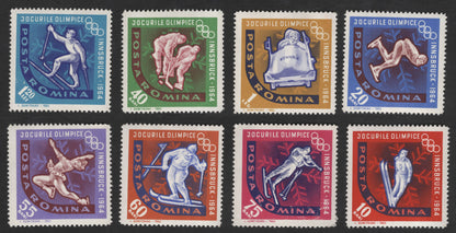 SCG11840 - Romania 1964 Innsbruck Winter Olympics Complete Stamp Set (Jocurile Olimpice)