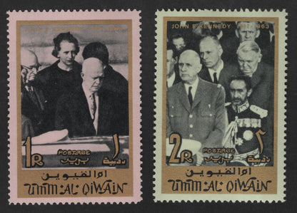 SCG13076 - Umm Al Qiwain 1R & 2R – John F. Kennedy Memorial Issue (1917–1963)
