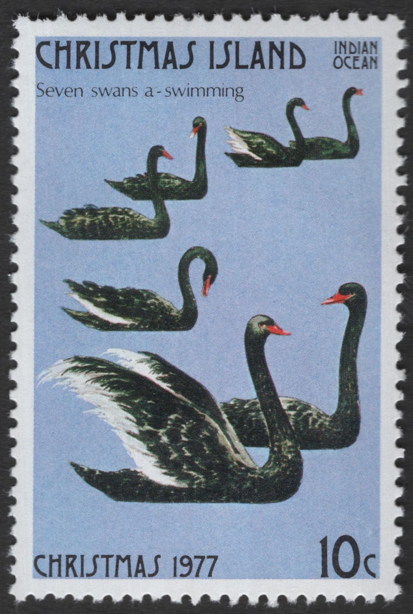 SCG11842 - Christmas Island 1977 Christmas – Twelve Days of Christmas Series (Bird & Carol Themes)