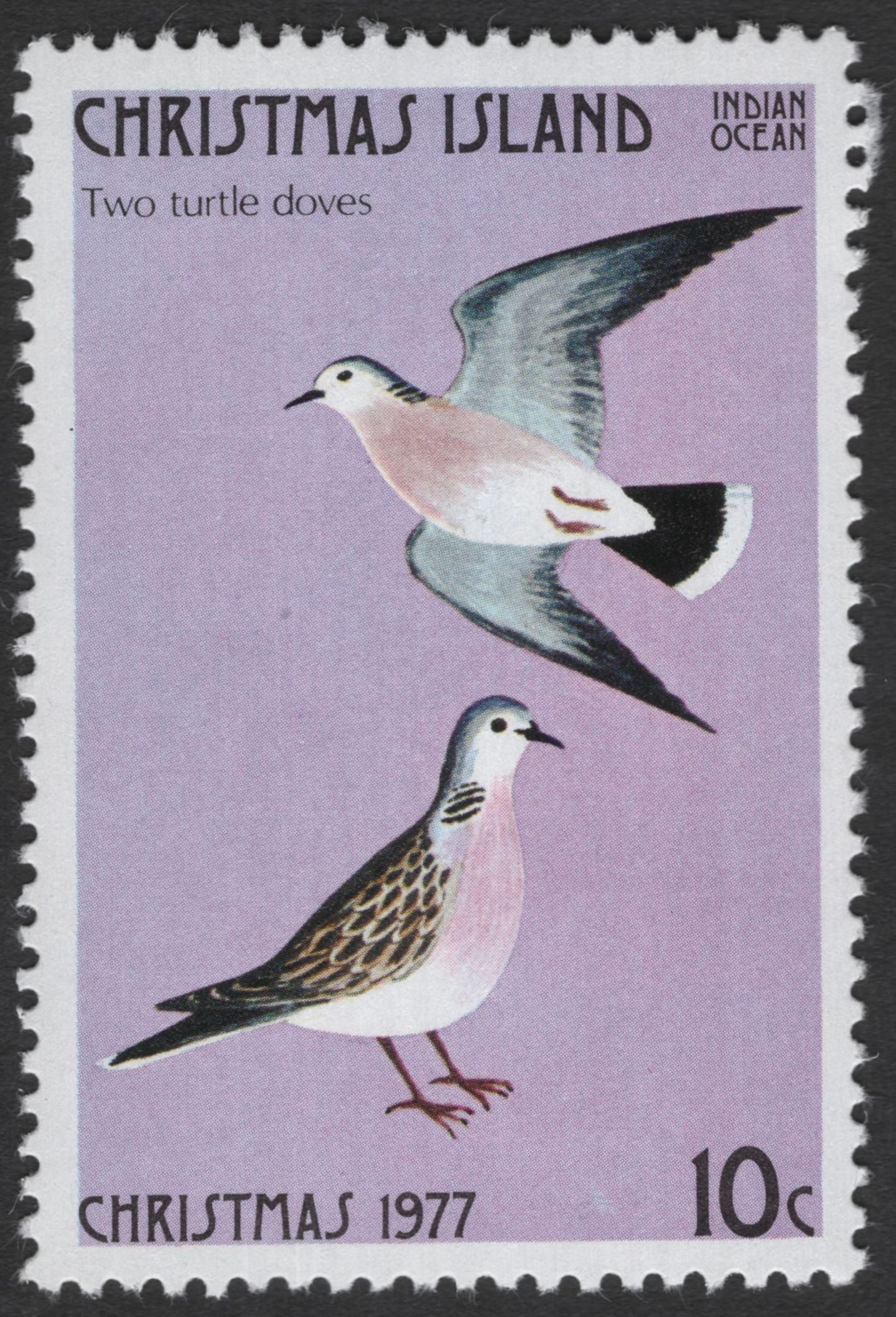 SCG11842 - Christmas Island 1977 Christmas – Twelve Days of Christmas Series (Bird & Carol Themes)