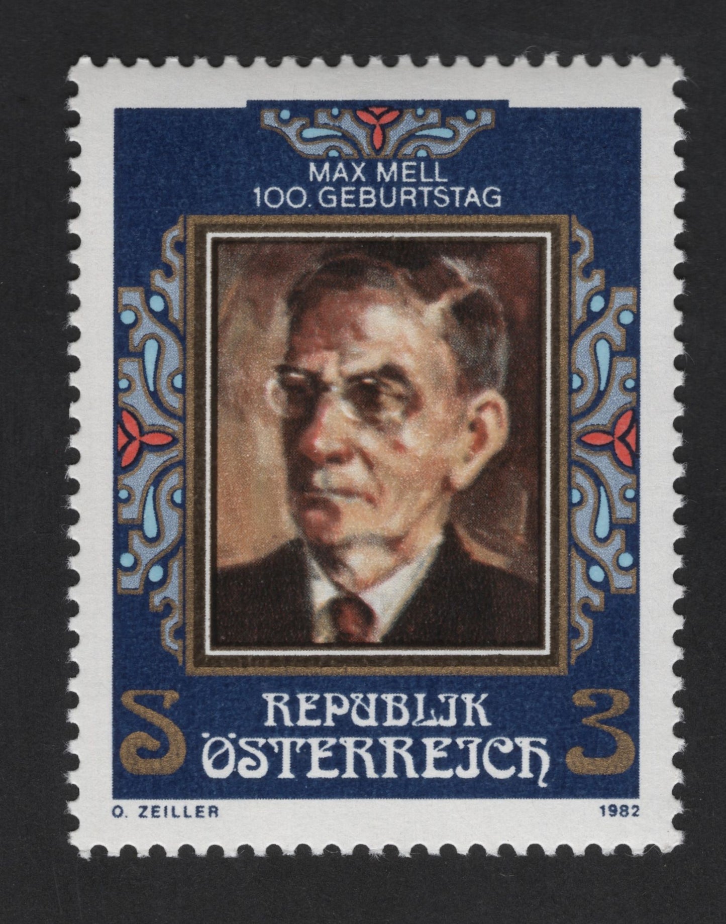 SCG13594 - Austria 1982 – Max Mell 100th Birth Anniversary Stamp