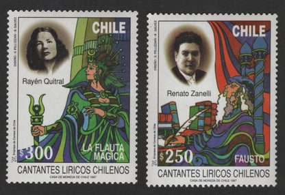SCG11843 - Chile 1997 – Chilean Lyrical Singers Opera Stamp Pair
