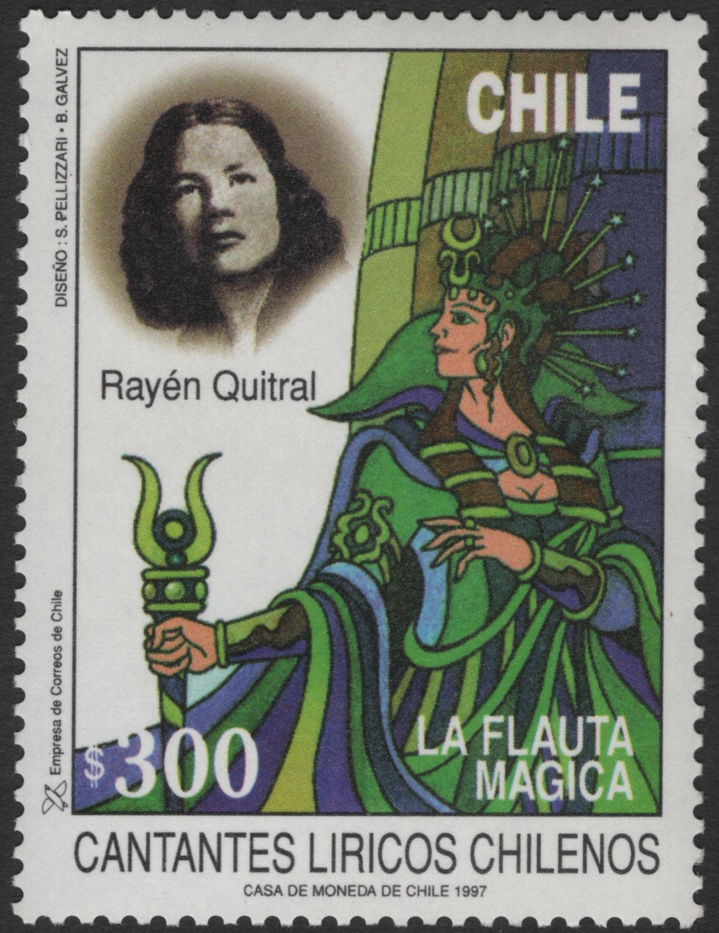 SCG11843 - Chile 1997 – Chilean Lyrical Singers Opera Stamp Pair