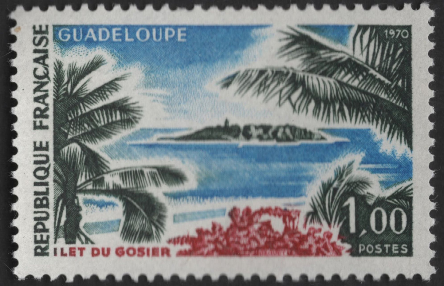 SCG13071 - Guadeloupe 1970 – Ilet du Gosier 1.00 Postes Scenic Issue