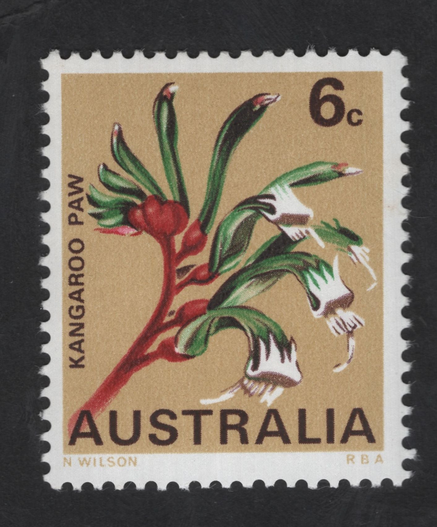 SCG13587 - Kangaroo Paw Wildflower – 6c Definitive Stamp