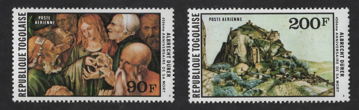 SCG13074 - Togo 1978 – Albrecht Dürer 450th Death Anniversary Airmail Set (90F & 200F)
