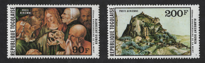 SCG13074 - Togo 1978 – Albrecht Dürer 450th Death Anniversary Airmail Set (90F & 200F)