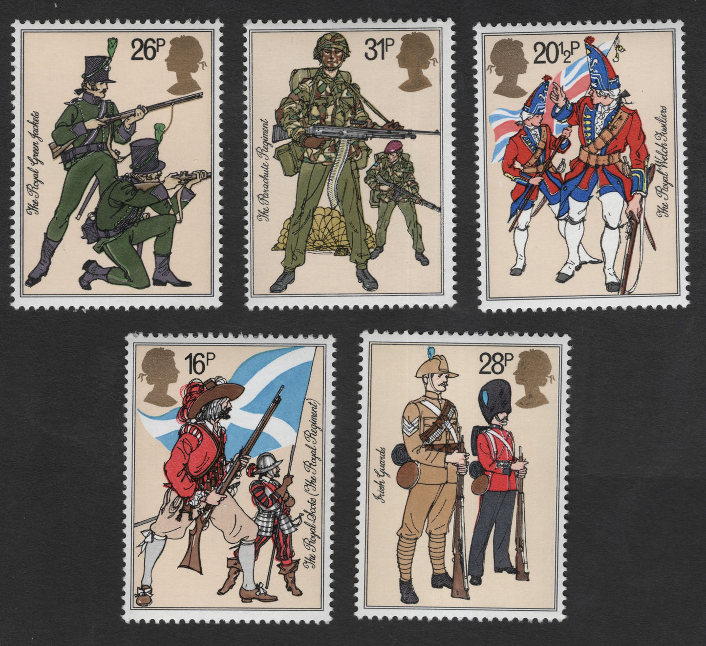 SCG11844 - Great Britain 1985 – British Army Uniforms Historical Series (Set of 5)