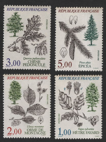 SCG11846 - France 1985 Native Forest Trees Definitive Set