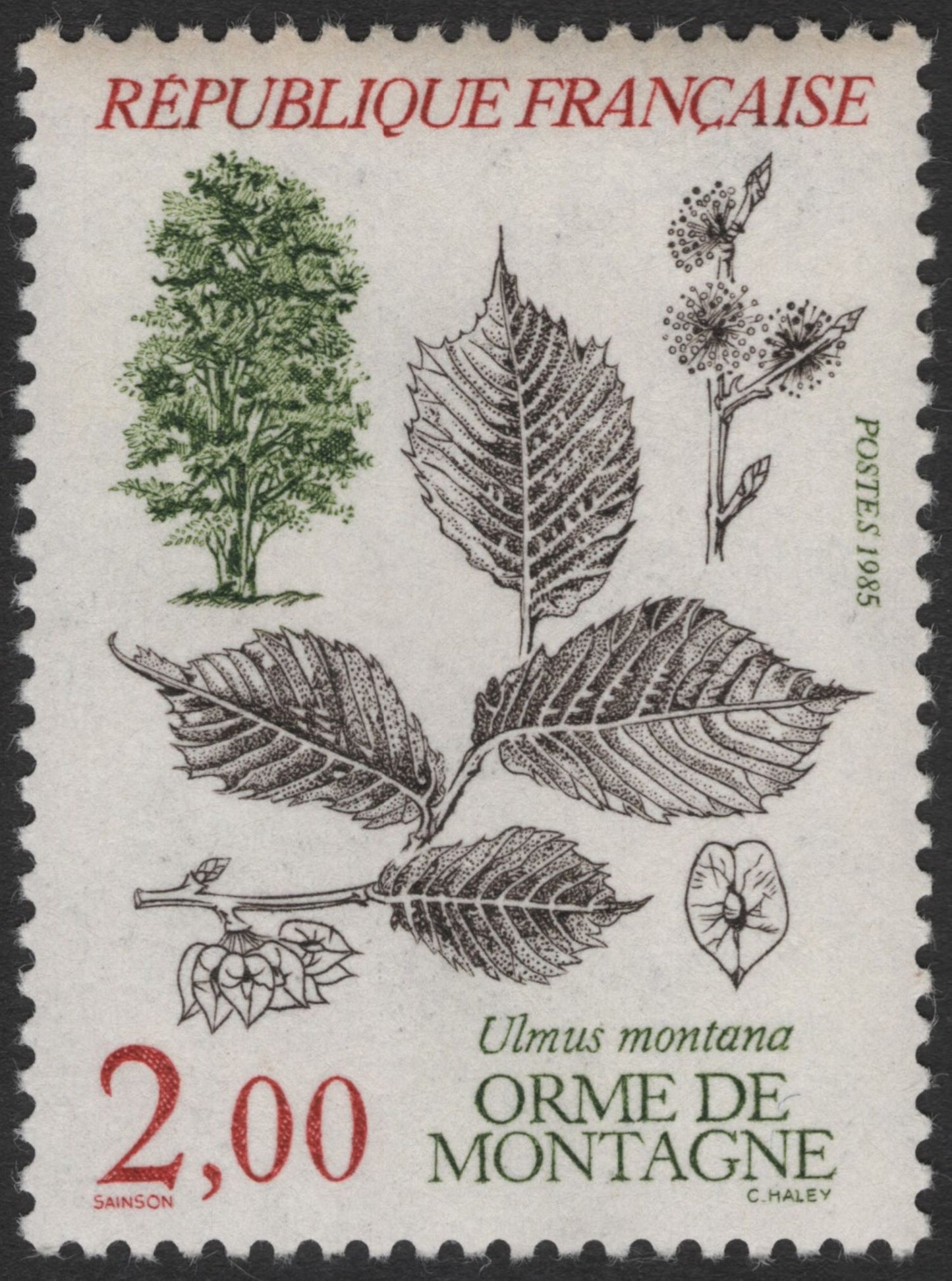 SCG11846 - France 1985 Native Forest Trees Definitive Set