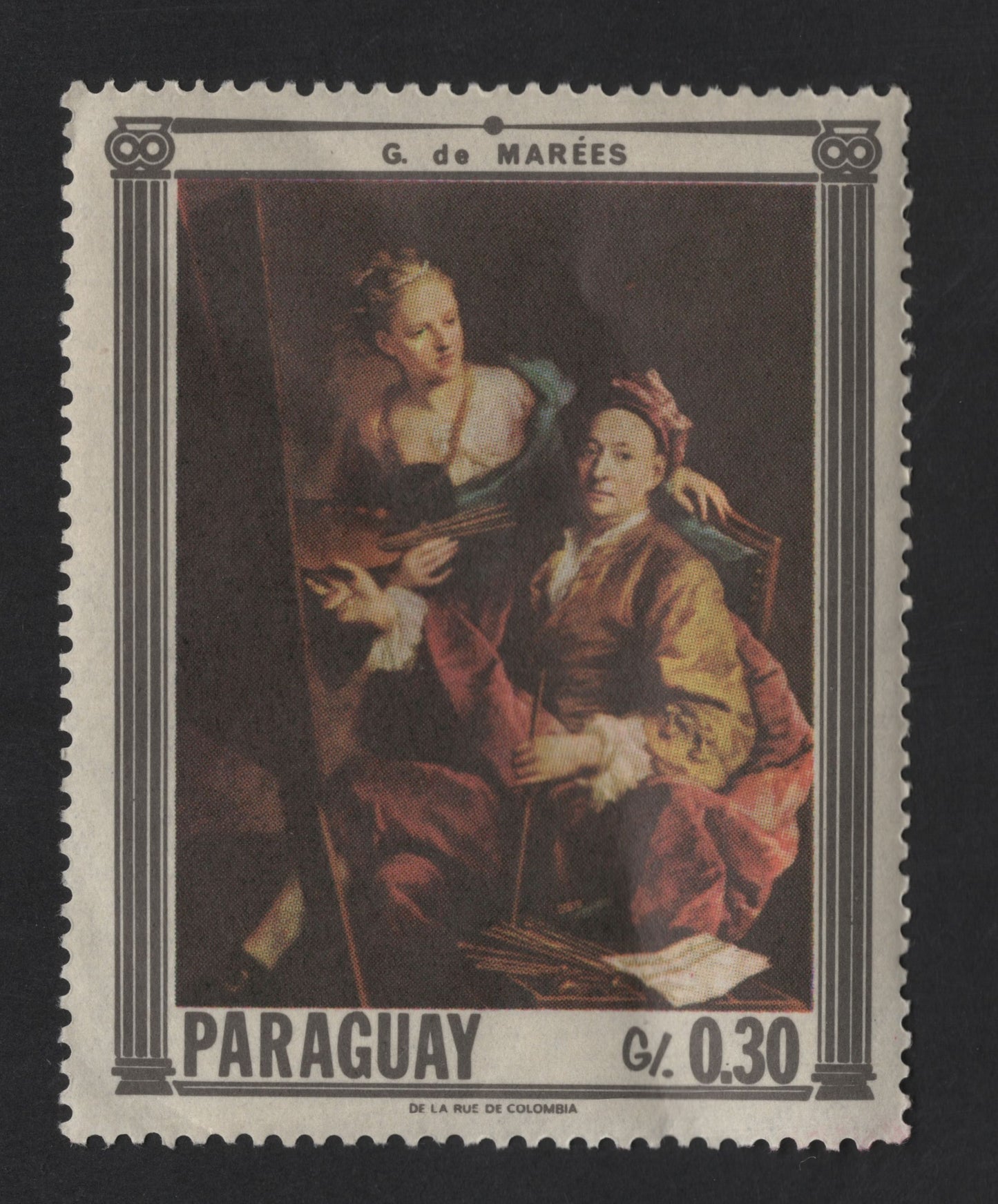 SCG13617 - Paraguay 0.30 Guaraní – G. de Marées Painting Art Stamp
