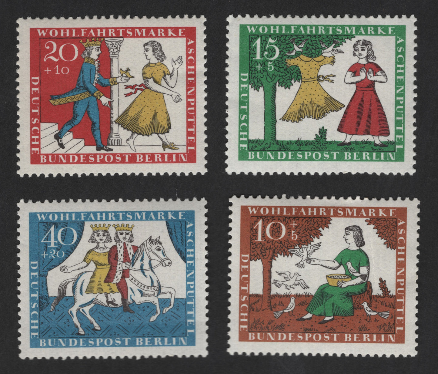SCG13079 - Germany (Berlin) 1967 – “Aschenputtel” (Cinderella) Welfare Stamp Set