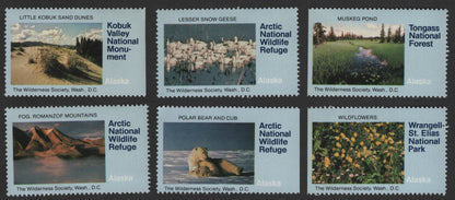 SCG11851 - Alaska Wilderness Landscapes & Wildlife Conservation Labels Set