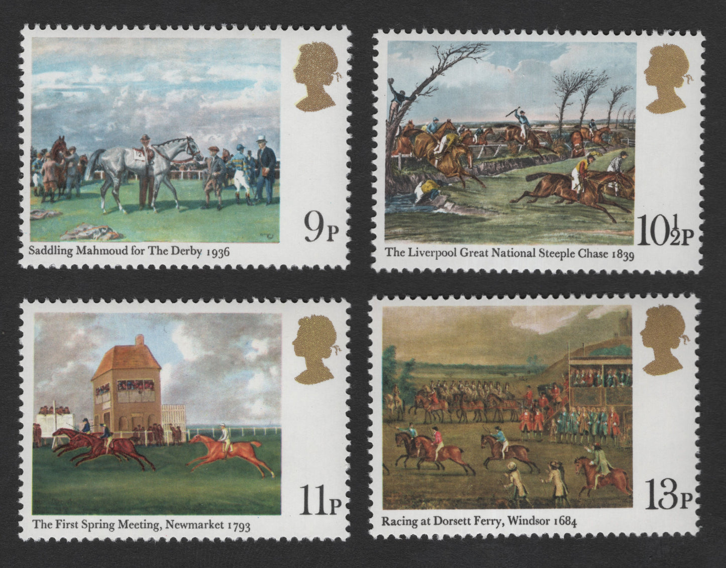 SCG11852 - United Kingdom 1979 Historic Horse Racing Paintings (Set of 4)